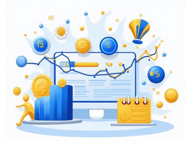 Illustration of gamified loyalty elements like badges and challenges